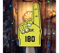 eBuyGB 180 Darts Foam Hand, EVA Big Finger Pointer, Fancy Dress Accessories, 2024 PDC World Darts Championship - Yellow (Pack of 1)