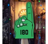 eBuyGB 180 Darts Foam Hand, EVA Big Finger Pointer, Fancy Dress Accessories, 2024 PDC World Darts Championship - Green (Pack of 1)