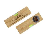 eBuyGB 2 in 1 Wooden Bottle Opener, Dad You're On A Whole Other Level Spirit Level Multi Tool, DIY Multitool, Birthday Gift for Dad