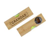 eBuyGB 2 in 1 Wooden Spirit Level with Bottle Opener, DIY Multi Tool, Grandad You're On A Whole Other Level, Birthday Gift for Grandad