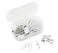 eBuyGB 3-In-1 Mini Stationary Box, Transparent White