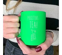 eBuyGB 310ml Ceramic Cup Neon Positivi-Tea Coffee Mug, You Got, Green
