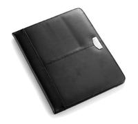 eBuyGB A4 Meetings Business Work Leather Conference Folder, Black