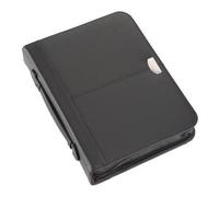 eBuyGB A4 Zipped Ring Binder Conference Meetings Business Work Folder, Black