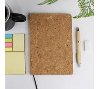 eBuyGB A5 Cork Notebook with 80 Plain Blank Pages, Vegan Cork Journal with Elastic Closure, Eco Friendly Notepad, Sketchbook
