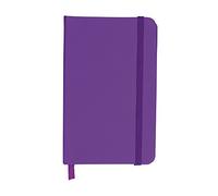 eBuyGB A6 Coloured Hardback Lined Paper Notebook, Purple,1301221