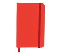 eBuyGB A6 Coloured Hardback Lined Paper Notebook, Red, 1301205