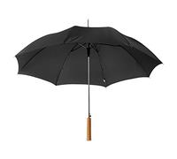 eBuyGB Automatic Wedding Photographer Parasol Folding Umbrella, Long Umbrella with Stick Handle Rain Stick Umbrella, Umbrella, Colourful - Black 37 Inch / 94cm Span 84cm Length