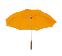 eBuyGB Automatic Wedding Photographer Parasol Folding Umbrella, Long Umbrella with Stick Handle Rain Stick Umbrella, Umbrella, Colourful - Orange 37 Inch / 94cm Span 84cm Length