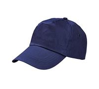 eBuyGB Baseball 100% Cotton Adjustable Adults Unisex One Size 5 Panel Cap Sports Hat, Navy, Pack of 10
