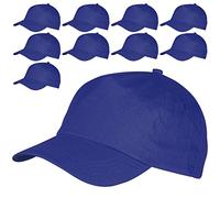 eBuyGB Baseball Cap 100% Cotton Unisex Mens Womens Adjustable Adults Summer Classic Sports 5 Panel Sports Hat - Blue
