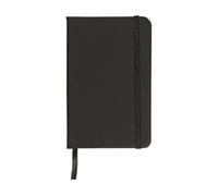 eBuyGB Black A4 Hardback Lined Notebook with Elastic & Ribbon, Soft Touch Journal Diary Planner, Office Stationery Gift for Work, Travel, New Job
