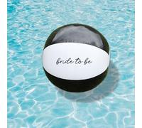 eBuyGB Black & White Bride To Be Beach Balls, Bridal Party Gift, Bachelorette Pool Party, Black Hen Party Décor, Destination Hen Do Abroad, 9” Ball