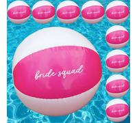 eBuyGB Bride Squad Beach Ball, Black & White Hen Party Bride Beach Ball, Bridal Party Favours for Hen Do Abroad, 9” Inflatable Beach Ball, Hen Do