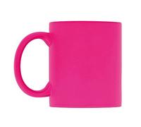 eBuyGB Bright Fluorescent/Neon Mug for Tea and Coffee, Ceramic, Pink, 310ml