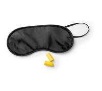 eBuyGB Colourful Eye Mask and Ear Plug Set, Black, Pack of 2