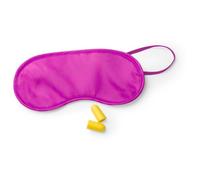 eBuyGB Colourful Eye Mask and Ear Plug Set, Pink, Pack of 2