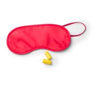 eBuyGB Colourful Eye Mask and Ear Plug Set, Red, Pack of 5