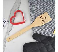eBuyGB Cooking Kitchen Gifts Wooden Spatula, Laser Engraved Bake Off Prize Winners Award Trophy, Beech, Beige,Small