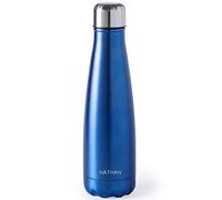 eBuyGB Customised Laser Engraved 630ml Stainless Steel Personalised Water Bottle Flask - Custom Name - Use for School, Gym, Yoga & Sports (Blue)
