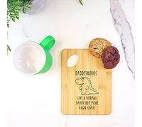 eBuyGB Daddysaurus Wooden Chopping Board, Dinosaur Cutting/Serving Board, Dad Birthday Gift, Present for Daddy