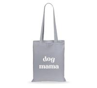 eBuyGB Dog Mama Cotton Tote Bag, Dog Mum Bag, Dog Lovers Gift, Dog Mom Gifts, Pet Lover, Dog Gift Bag (Grey)