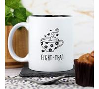 eBuyGB Engraved Black Reveal Coffee Mug -Eight-Tea Design - 350ml Tea Cup, 80th Birthday Gifts for Women, Her - Eightieth Birthday Gift for Mum, Grandma