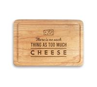 eBuyGB Engraved Personalised Wooden Cheese Board, There is No Such Thing As Too Much Cheese, Funny Cheese Gift, Serving Cutting Board, Cheese Lover Gifts for Him Her