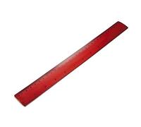 eBuyGB Flexible Plastic Transparent Red Ruler, 30 cm, Pack of 10
