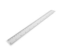 eBuyGB Flexible Plastic Transparent Ruler, 30 cm, Pack of 2, Clear Transparent (1319222)