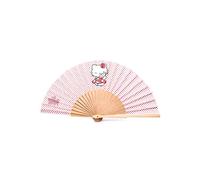 eBuyGB Folding Handheld Fan, Hello Kitty Wooden Hand Fan, Girls Birthday Party Accessory, Pocket Sized Fan for Party Favours, DIY Decoration, Summer Holidays (Pack of 1)