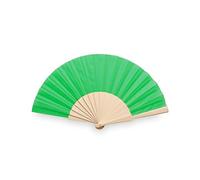 eBuyGB Folding Handheld Fan, Wooden Hand Fan, Wedding Party Accessory, Pocket Sized Fan for Wedding Gift, Party Favours, Summer Holidays, Mini Travel Fan Home Décor - Green (Pack of 20)