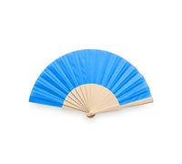 eBuyGB Folding Handheld Fan, Wooden Hand Fan, Wedding Party Accessory, Pocket Sized Fan for Wedding Gift, Party Favours, Summer Holidays, Mini Travel Fan Home Décor - Blue
