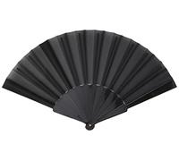 eBuyGB Folding Handheld Pretty Hand Fan Wedding Party Accessory Pocket Sized Fan For Wedding Gift,DIY Decoration, Summer Holidays, Home Décor,Black