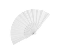 eBuyGB Folding Handheld Pretty Hand Fan Wedding Party Accessory Pocket Sized Fan For Wedding Gift, Party Favors, DIY Decoration, Summer Holidays, Home Décor,White