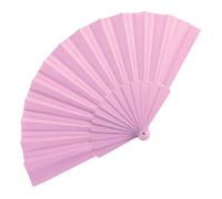 eBuyGB Folding Handheld Pretty Hand Fan Wedding Party Accessory Pocket Sized Fan For Wedding Gift, Party Favors, DIY Decoration, Summer Holidays, Home Décor , Pink
