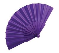 eBuyGB Folding Handheld Pretty Hand Fan Wedding Party Accessory Pocket Sized Fan For Wedding Gift, Party Favors, DIY Decoration, Summer Holidays, Home Décor , Purple