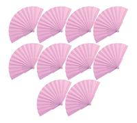 eBuyGB Folding Handheld Pretty Hand Fan Wedding Party Accessory Pocket Sized Fan For Wedding Gift, Party Favors, DIY Decoration, Summer Holidays, Home Décor, Pink