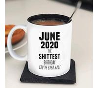 eBuyGB Funny Quarantined Lockdown Gift Present June 2020 The Shittest Birthday You've Ever Had White Black Reveal Coffee Mug, Ceramic
