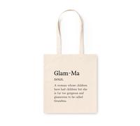 eBuyGB Glam-Ma Tote Bag, Grandma Bag, New Grandma Gift, Glamorous Grandma Dictionary Definition, Granny Nana Birthday Present