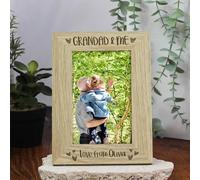 eBuyGB Grandad & Me Photo Frame | Personalised Grandad | Wooden Picture Frame | Grandad Christmas | 4x6” Frame | Grandparent Frame
