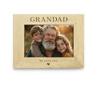 eBuyGB Grandad We Love You Gift, Wooden Photo Frame, Father’s Day Gift for Grandad, Grandparent Frame, Grandad Birthday, 4x6 (Landscape)