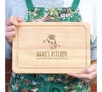 eBuyGB Gran's Kitchen Chopping Board, Cooking Gifts for Her, Birthday, Mother's Day Gift for Gran, Engraved Wood Cutting Board, Brown