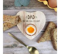 eBuyGB Heart Shaped Cup You are Egg-cellent Breakfast Board, Rubberwood