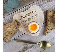 eBuyGB Heart Shaped Cup You are Egg-cellent Breakfast Board, Rubberwood, Grandad
