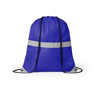 eBuyGB High Vis Drawstring Bag High Visibility Reflective Rucksack Casual Backpack Travel Unisex Sports Bag - Blue (Pack of 10)
