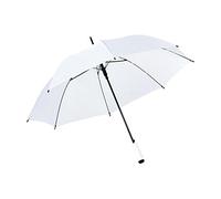 eBuyGB Large Wedding Umbrella Colourful Automatic Brolly Wedding Photographer Parasol Folding Umbrella, Long Umbrella with Stick Handle Rain - White 41 Inch / 105cm Span 82cm Length
