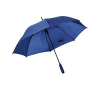 eBuyGB Large Wedding Umbrella Colourful Automatic Brolly Wedding Photographer Parasol Folding Umbrella, Long Umbrella with Stick Handle Rain - Navy Blue 41 Inch / 105cm Span 82cm Length