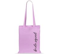 eBuyGB Light Pink Bride Squad Tote Bag, Hen Party Bag, Bridesmaid Favours, Hen Party Gift Bag, Hen Do Goody Bag