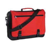 eBuyGB Messenger Bag For School, College and Work - Shoulder Meeting Bag (Red and Black)
